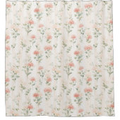 Birth Flower Jan Carnation Shower Curtain シャワーカーテン (正面)