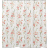 Birth Flower Jan Carnation Shower Curtain シャワーカーテン (正面)