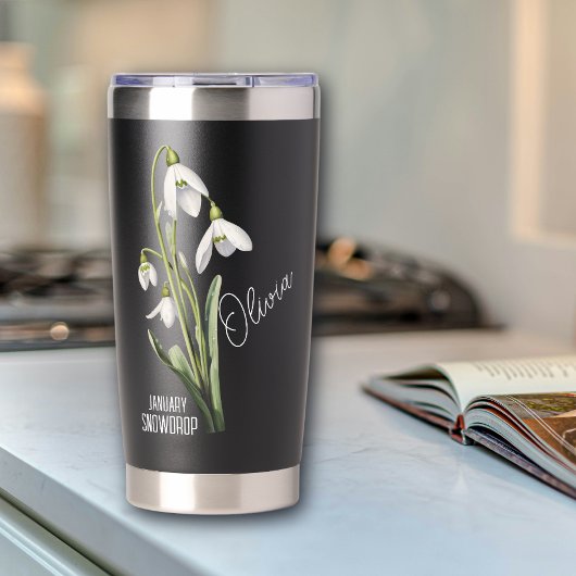 Birth Flower Month January Snowdrop Name 保温保冷タンブラー