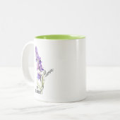 Birth Flower Month July Delphinium Name ツートーンマグカップ (正面左)