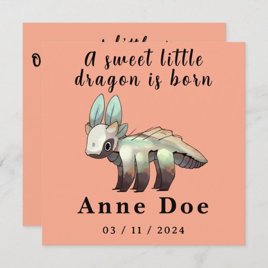 Birth Girl, Card Cute Dragon  (正面/裏面)