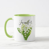 Birth month flower -May personalized mug マグカップ (左)