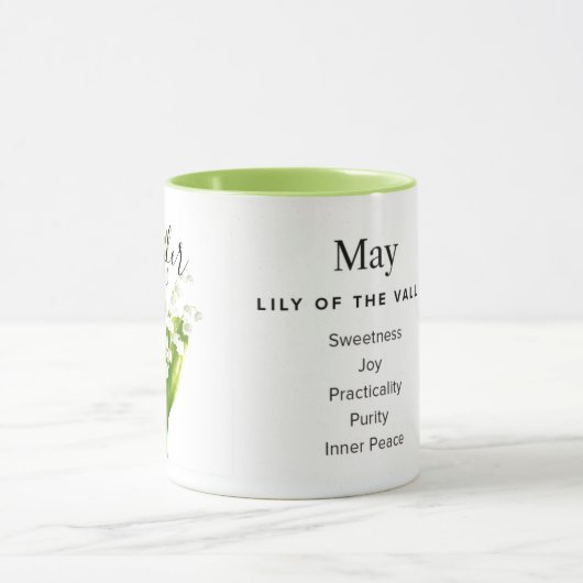 Birth month flower -May personalized mug マグカップ (中央)