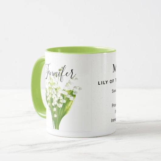 Birth month flower -May personalized mug マグカップ (正面左)