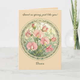 Birth Month Flower Sweet Pea Garden カード