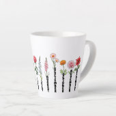 Birth Month Flowers: A Year of Blooms カフェラテマグ (右アングル)