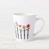 Birth Month Flowers: A Year of Blooms カフェラテマグ (右)