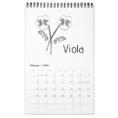 Birth Month Flowers Calendar カレンダー (2月 2026)