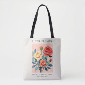 Birth Month Rose Tote トートバッグ (正面)