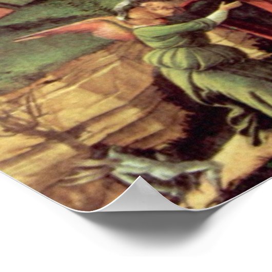 Birth of Christ by Botticelli, Christmas Nativity ポスター (角)