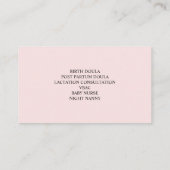 Birth & Postpartum Midwife Doula Photo Arch  名刺 (裏面)