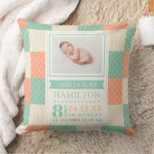 Birth Stats Photo Baby クッション (ブランケット)