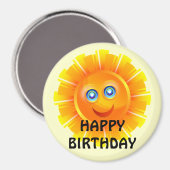 BIRTHDAY: サンシャイン 誕生日ステッカー マグネット (正面/裏面)