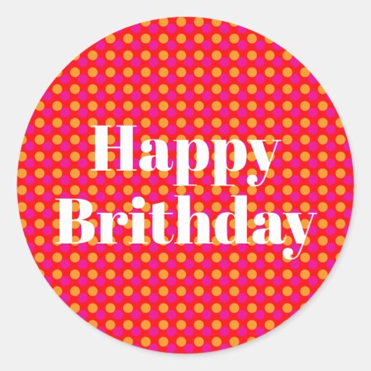 Birthday ラウンドシール (正面)