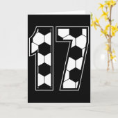 Birthday 17 Years Soccer  カード (黄色い花)