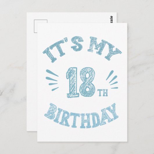 birthday 18 ポストカード (正面/裏面)