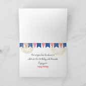 Birthday 4th of July Hot Dog With Beer カード (内部)