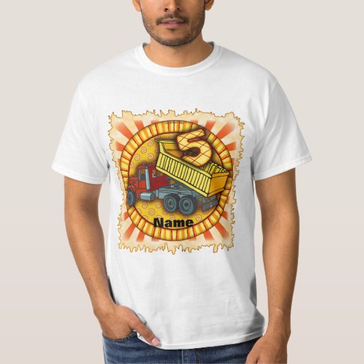 Birthday 5 Dump Truck Tシャツ (正面)