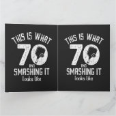 Birthday 70 Years Old Love Pickleball カード (内部)