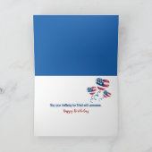 Birthday American Starfish with Flag Bikini カード (内部)