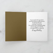 Birthday Angry Ground Hog Grocery Shopper カード (内部)