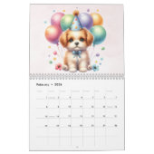 Birthday Animal Friends 2026 Calendar 12 Months カレンダー (2月 2026)