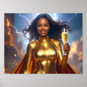 Birthday & Anniversary Superhero Congratulations ポスター (正面)