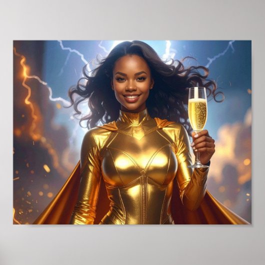 Birthday & Anniversary Superhero Congratulations ポスター (正面)