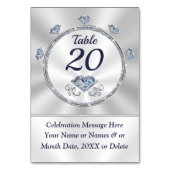 Birthday, Anniversary, Wedding Table Number Cards テーブルナンバー (裏面)