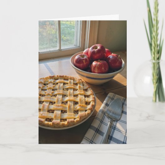 Birthday Apple Pie By a Farmhouse Window カード (正面)