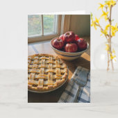 Birthday Apple Pie By a Farmhouse Window カード (黄色い花)