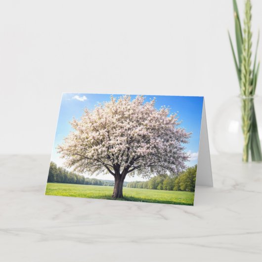 Birthday Apple Tree in Springtime カード (正面)