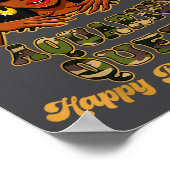 Birthday Aquarius Queen Camo Black Woman African Z ポスター (角)