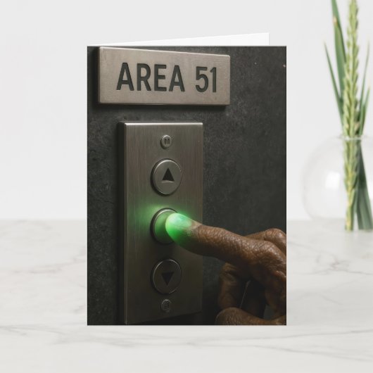 Birthday Area 51 Elevator Button カード (正面)