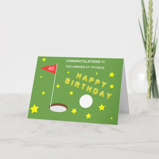 birthday at golf カード (正面)