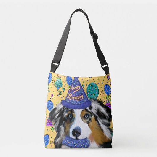BIRTHDAY AUSTRALIAN SHEPHERD  クロスボディバッグ (正面)