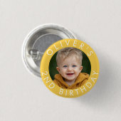 Birthday Badge Custom Name & Age 缶バッジ (正面&裏面)