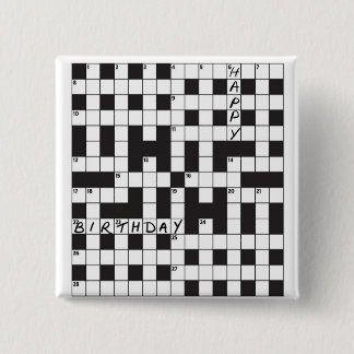 Birthday badge - For crossword lovers 缶バッジ