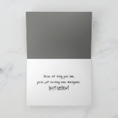 Birthday Baldness Humor カード (内部)