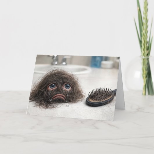 Birthday Baldness Humor カード (正面)