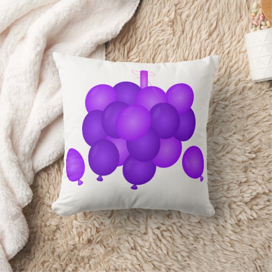 Birthday Balloon Bliss Pillow クッション (ブランケット)