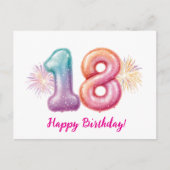 birthday balloons シーズンポストカード (正面)