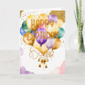 Birthday Balloons. Add Name. カード (正面)