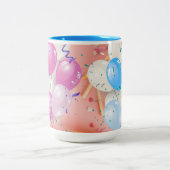 Birthday Balloons Celebration Mug ツートーンマグカップ (中央)