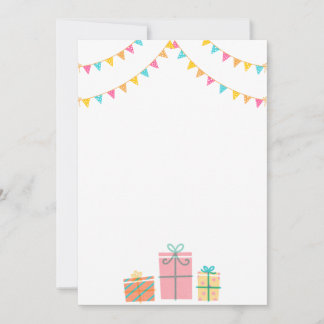 Birthday Balloons Party Invitations Announcement 招待状