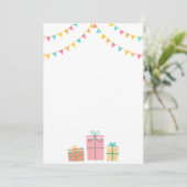 Birthday Balloons Party Invitations Announcement 招待状 (スタンド正面)