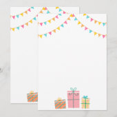 Birthday Balloons Party Invitations Announcement 招待状 (正面/裏面)