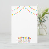 Birthday Balloons Party Invitations Announcement 招待状 (スタンド正面)