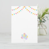 Birthday Balloons Party Invitations Announcement 招待状 (スタンド正面)