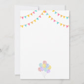 Birthday Balloons Party Invitations Announcement 招待状 (裏面)